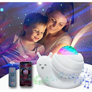 Mycket Star Projector, Galaxy Projector Light, LED Night Light Lamp, Night Light Projector with Remote 360Rotating Sleep Soothing Colors Changing Music Bluetooth Speaker Timer Fuction for Bedroom