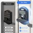 TEEHO TE004 Keyless Entry Keypad Door Lock with Handle - Smart Digital Electronic Lock for Interior Door with Anti-Peeping, Auto Lock & Passage Mode - Easy Installation - Matte Black