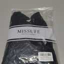 Missufe Women's V Neck Ruffle Short Sleeve Bodycon Summer Casual T Shirt Dress (Black, L)