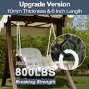 DELSWIN Eye Hooks Screw Eye Bolt - 800Lbs, 6 Inch Heavy Duty Eye Hooks, Rustproof Self Tapping Eye Bolts Eyelet Screw for Indoor & Outdoor, Hammock, Swing, Securing Cables Wire (4 Pack)