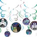 Swirl Hanging Decorations - 5" & 7" (Pack of 12) - Perfect for Themed Parties & Events, Star Wars Galaxy of Adventures
