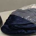 Tefici Electric Heated Blanket Throw, Super Cozy Soft 2-Layer Flannel 50" x 60" Heated Throw with 6 Heating Levels & 4 Hours Auto Off, Machine Washable, ETL&FCC Certified, Home Office Use,Blue