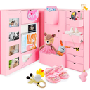 Baby Keepsake Box - Baby Memory Box - Baby Boy Girl Keepsake Box Tins Memory Box Pregnancy Baby Bubbs Storage Box Baby First Year Box Library Baby All-in-One Organizer 19.5"