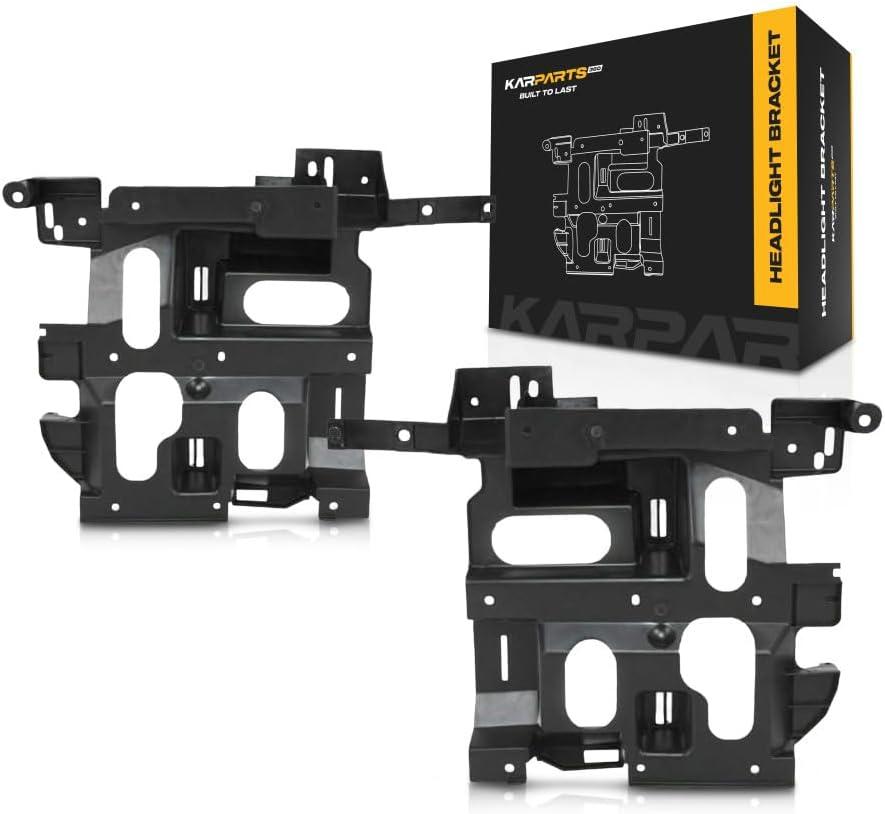 For Chevy Silverado 1500/2500 / 3500 Headlight Bracket 2003 04 05 2006 Driver and Passenger Side Pair/Set | Support | Includes 2007 Classic | GM1221130 + GM1221131 | 15798921 + 15798922
