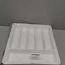 Lifewit Silverware Drawer Organizer, Expandable Utensil Tray for Kitchen, BPA Free Flatware and Cutlery Holder, Adjustable Plastic Storage for Spoons Forks Knives, Large, White (XL(13-22''W x 15"D))