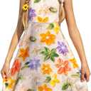 3 x RONGTAI Girls Sleeveless Dress Round Neck 5D Floral Printed Sundress for Casual Party Beach Little Girl 2-12 Years (4-5T)