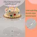 Acrylic Cake Stand for Dessert Table, 11.8 Inch Clear Round Cupcake Stand Display Riser for Birthday Party Wedding Event, Pastry Candy Pizza Display (Large)