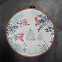 HUGANE Rustic Winter Cardinal Bird Round Wall Art Decor, Cozy Farmhouse Winter Red Cardinal Birding Hanging Canvas Framed Prints Wall Sculptures for Home Bedroom Living Room Decor, 10x10 Inch