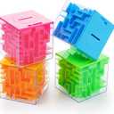 4 Pack Money Maze Puzzle Gift Boxes, Perfect Money Holder Puzzle and Brain Teasers for Kids and Adults