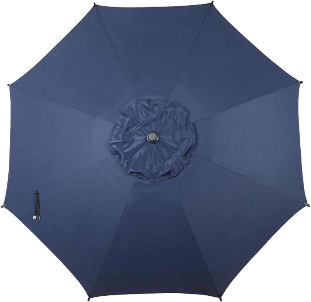Abba Patio 9FT Lyon Outdoor Patio Umbrella Cover Replacement, 9 Sturdy Ribs UV Protection Waterproof for Garden Deck Backyard Pool,Only Umbrella Replacement Canopy,Dark Blue