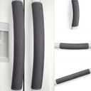 Refrigerator Handle Covers, 5 PCS, Adjustable Appliance Handle Covers, Keep Your Kitchen Clean, Microwave Oven Stove Dishwasher Handle Protector, Non Slip Fridge Handle Cover (Charcoal Black)