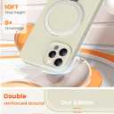 Liquid Silicone Case for iPhone 11 pro MAX with Magnetic Ring Stand, Upgraded Camera Lens Protection, Mil-Grade Drop Shockproof, Anti-Scratch Microfiber Lining Silicone Case (Beige)