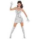 Morph Silver Dress Assassin Costume Women Silver Dress Movie Character Costume For Women Halloween Costumes For Women Large