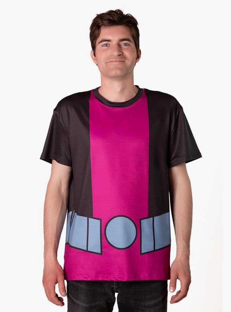 Cosplaya Purple Black Costume T-Shirt for Mens Adult Teen Men Outfit Shirt Cosplay Boy Halloween Costumes XL