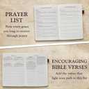 Leather Christian Bible Journal for Men, Prayer Journal for Scripture Study & Daily Devotional, Undated Church Notes Notebook, Jesus Religious Faith Gifts for Pastor, Graduation, Baptism, Brown