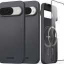 Thinborne Google Pixel 9 Pro and Pixel 9 Case, [600D Aramid Fiber] [Magnetic] [Ultra Thin] [Minimalist Style] [Carbon Fiber] - Black