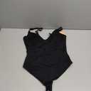 FeelinGirl Shapewear Bodysuits for Women Tummy Control Body Suits Deep V Neck Thong Body Shaper (Large, Black)