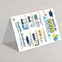 3 x Class of 2026 Graduation Card, Funny Graduation Gift Card, Congratulations Card for Graduate, Blank Inside, with Kraft Envelope and Gold Seal Sticker