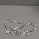 JAKAWIN Bride Flower Wedding Hair Vine Leaf Hair Piece Pearl Bridal Headpiece Rhinestone Hair Accessories for Women and Girls HV103 (Silver)