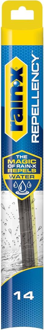Rain-X 810314 Repellency Water Repellent Wiper Blades, 14" Windshield Wiper, All Weather Streak-Free for Enhanced Visibility w/Water Repellency Formula