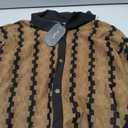 SOLY HUX Men's Summer Striped Shirts Casual Button Down Textured Short Sleeve Collared Vintage Beach Shirts (XL)