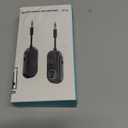 Bluetooth Transmitter Receiver, 3.5MM to Bluetooth 5.3 Transmitter, 2 in 1 Airplane Adapter for Headphone, TV, Airplane, Home Stereo, Speakers, Headphone, Car, Dual Connection (White)