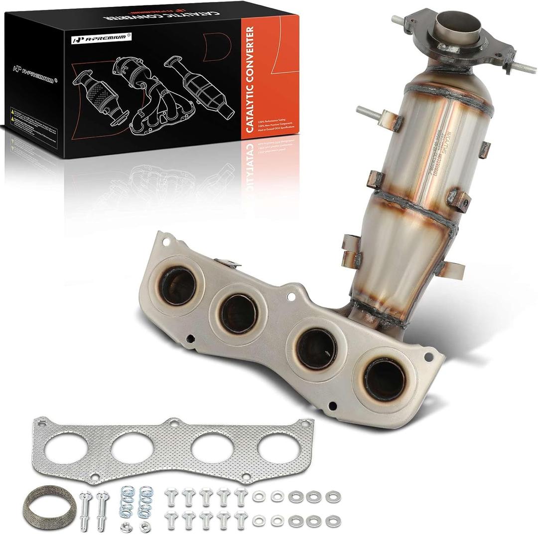 A-Premium Catalytic Converter Kit Direct-Fit Compatible with Toyota RAV4 2004-2005 2.4L & Scion tC 2005-2006 2.4L, EPA Compliant
