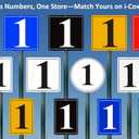 Premium Reflective Metal Number Signs 20 - Aluminum 12" X 12" Parking Spot Numbered Signs Outdoor, Large, for Floor, Dock, Court, Aisle, Field, No Fade, Rust-free, Weather-Resistant