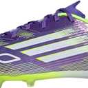 adidas Unisex Adult F50 League Firm Ground Soccer Cleats (13 Women/12 Men, Purple Rush/White/Lucid Lemon)