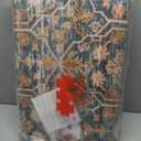 6'x9' Washable Vintage Area Rug Boho Chic Medallion Distressed Design Non-Shedding Easy Care Ideal for High Traffic Areas in Living Room Bedroom Kitchen Office Large Carpet (Blue and Yellow)