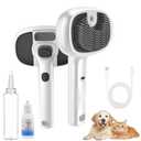 Pet Steam Brush for Cat and Dog,4-in-1 Grooming Tool with 2 Water Spray,Cat Hair Brush for Long & Short Haired Pets,Dog Brush for Shedding Easy to Clean