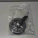 Wheelchair Accessories Caster Assembly with Aluminum Front Fork, Installing 6 Inch Solid Caster. Fit for Front Wheel Installation of Most Manual Wheelchairs and Children's Wheelchairs (Black 1 Ea)