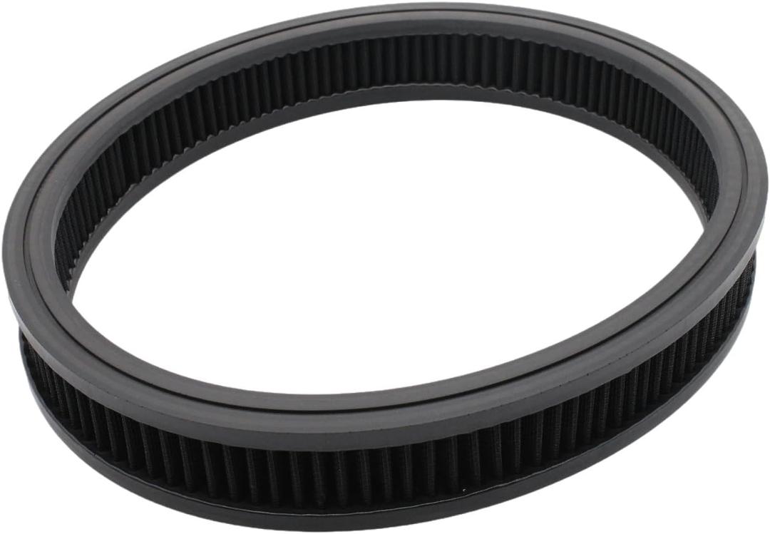 14" X 2" Air Filter Element Air Cleaner High Flow Replacement Washable and Reusable Round Cotton Fiber - Fits for Buick Chevrolet GMC F-ord Mopar Oldsmobile Pontiac-Black