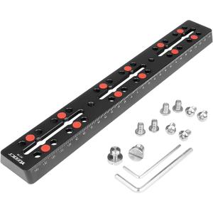 300mm/11.8" Telescope Rail Bar Vixen Style Dovetail Mounting Plate, with M6 1/4" 3/8" Camera Screw for Telescope Saddle Mount Base OTA Equatorial Head Tripod Adapter Sky Astrophotography