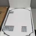 Chende Black Bathroom Mirror for Over Sink, 32'' x 20'' Arched Mirror with Scalloped Frame for Home Decor, Modern Decorative Wall Mirrors for Entryway, Living Room, Dining Room, Bedroom, Fireplace