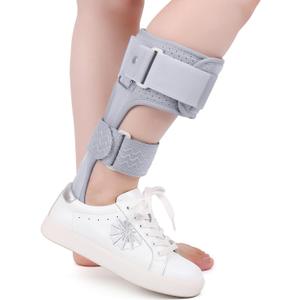 Medical AFO Foot Drop Brace - Drop Foot Braces for Walking - AFO Brace Walking with Shoe - Ankle Foot Orthosis for Stroke - Drop Foot Stabilizer Support for Men & Women Small-Right (Comfort)