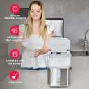 Frigidaire Countertop Crunchy Chewable Nugget Ice Maker, Compact, 33lbs per Day, Metallic Finish
