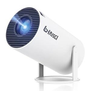 Mini Projector, 4K 1080P Support Portable Projector with Dual Band WIFI6 and Bluetooth 5.2 Android 13, Auto Keystone Correction, 180° Rotatable, 40"150" Screen Video Projector