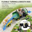 Trailer Hitch Adapter for Kids Ride On Toys,Flexible Turning,Fit Any 3/8'' Hole for Power Wheels,for Peg Perego John Deere Trailer,Connects Kids Ride On Toys to Trailers,Easy Install and remove