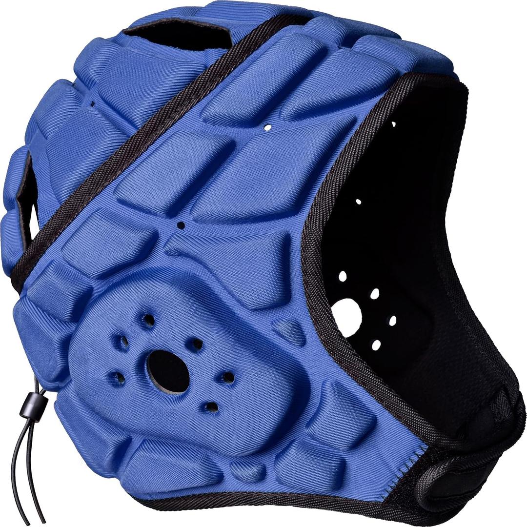 COOLOMG Soft Shell Flag Football Helmet 7v7 Rugby Helmet Scrum Cap Soccer Padded Headgear Adjustable Head Protector for Youth Kids Adults