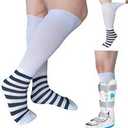 CIRZUEX Walking Boot Sock  Fracture Air Cast Boot 5/Write (2 Pairs) New