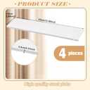 Leinuosen 4 Pcs Medicine Cabinet Shelves Replacement 13 Inch Bathroom Cabinet Shelf Medicine Shelves Suitable for Bathroom Living Room Kitchen Wall Mounted and Hanging (Steel)