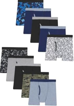Hanes Boys And Toddler Underwear, Comfort Flex Comfortsoft Briefs, Multiple Packs Available Boxer, Multicolor  10 Pack, Medium US