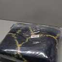 Fluffy Rug for Bedroom Living Room, Soft 4x6 Black Area Rug, Machine Washable Shag Geometric Fuzzy Kids Non Slip Carpet Home Decor Aesthetic, Plush Floor Mat for Nursery Teen Dorm, Black/Gold