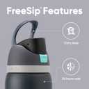 Owala FreeSip Insulated Stainless Steel Water Bottle with Straw for Sports, Travel, and School BPA-Free Sports Water Bottle, 32 oz, Foggy Tide