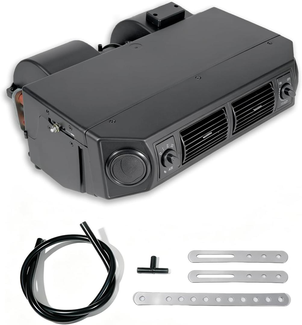 A/C Air Conditioning Evaporator Assembly Unit 12V 80W Universal Under Dash AC Air Conditioning Evaporator Kit 3 Speed Cooling Capacity Max Air Volume 244 CFM for Car Truck