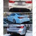 20142017 Compatible with Infiniti Q50, Rear Bumper Diffuser with V2 LED Brake Light, Gloss Black WheelX