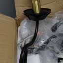 TOCHIC Black Gold Crystal Table Lamp, 5-Light Modern Bedside Lamp for Bedroom, 28" Tall Vintage Desk Lamp for Living Room, Home Office, Dining Room, Staircase, Entryway