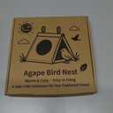 Agape Warm Bird Nest Hammock for Cage, Plush Bird Bed House Hideaway Hut, Birdcage Accessories for Parakeet, Budgie, Cockatiel, Lovebird, Conure, Aviary, Bird Playstand for Cages, Nido para Pjaros (Beach)