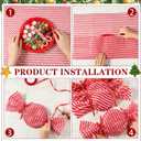 Acellegic 91 Pcs 20" Large Christmas Candy Ornaments Giant Christmas Candy Cane Hanging Ornaments with Ribbon Xmas Home Gift Tree New Year Party Supplies(Classic Style)
